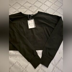 Black Crop Sweatshirt